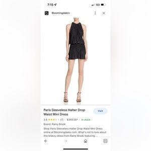Classic Black Ramy Brooke Halter dress